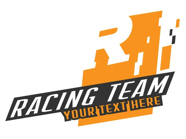 Racing team logo — Stock Vector