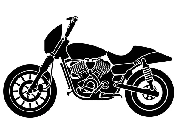 Old vintage motorcycle — Stock Vector