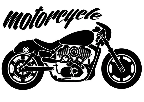 Antigua motocicleta vintage — Vector de stock