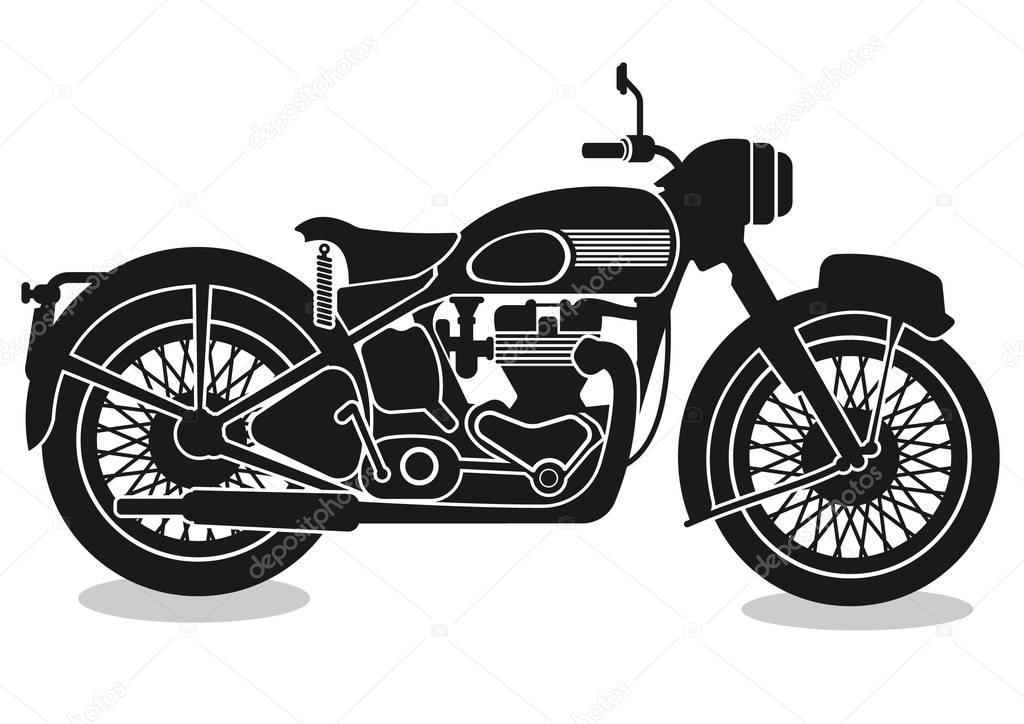 Old vintage motorcycle . harley davidson. chooper style