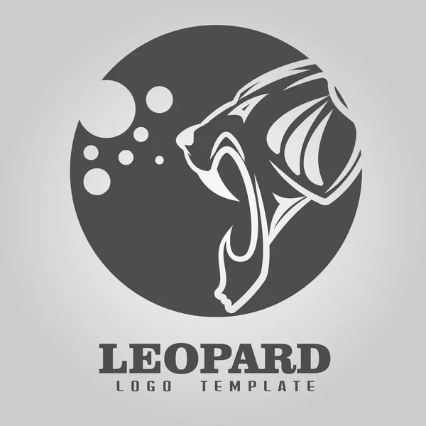 Modelo de logotipo do leopardo — Vetor de Stock