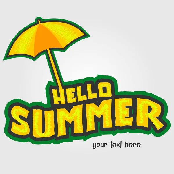 Hello nyári háttér — Stock Vector