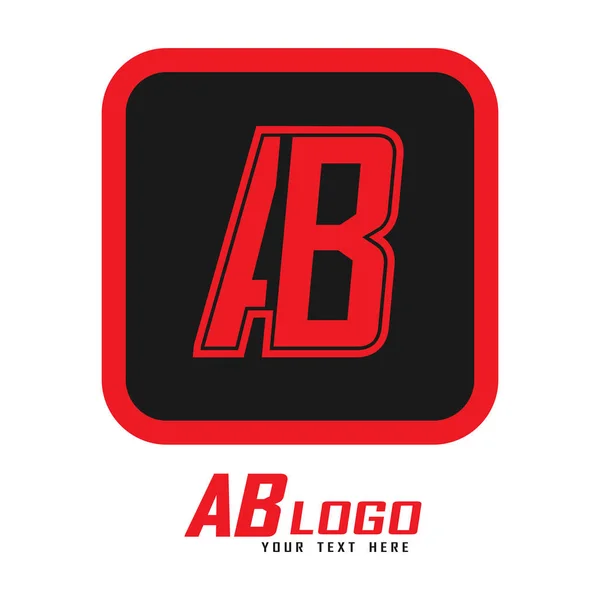 Ab のロゴのテンプレート — ストックベクタ
