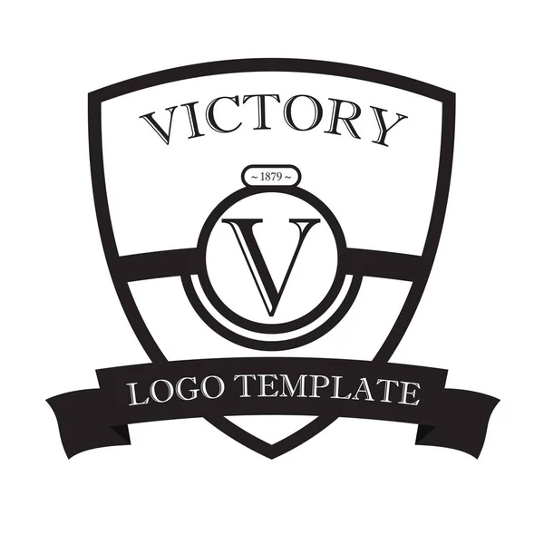 Modelo de logotipo vitorioso — Vetor de Stock