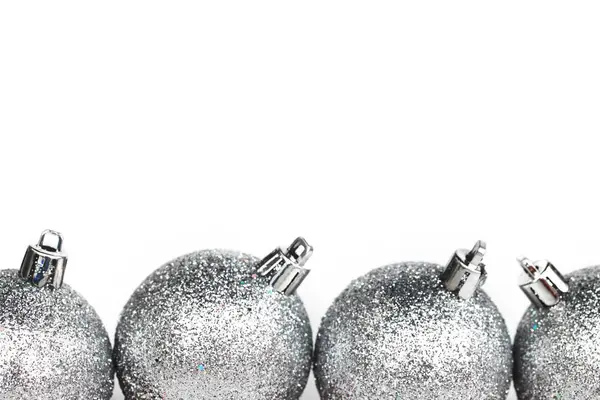 Glitter kerstballen — Stockfoto