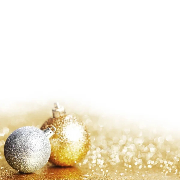 Glitter kerstballen — Stockfoto