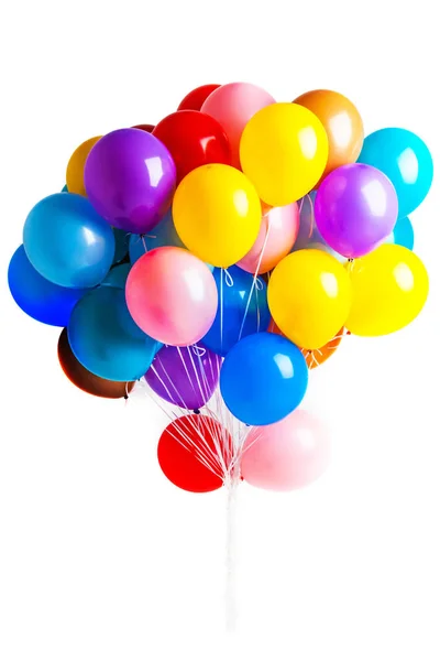 Balões coloridos em branco — Fotografia de Stock