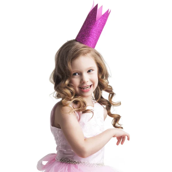 Happy small princess girl — Stock Photo, Image