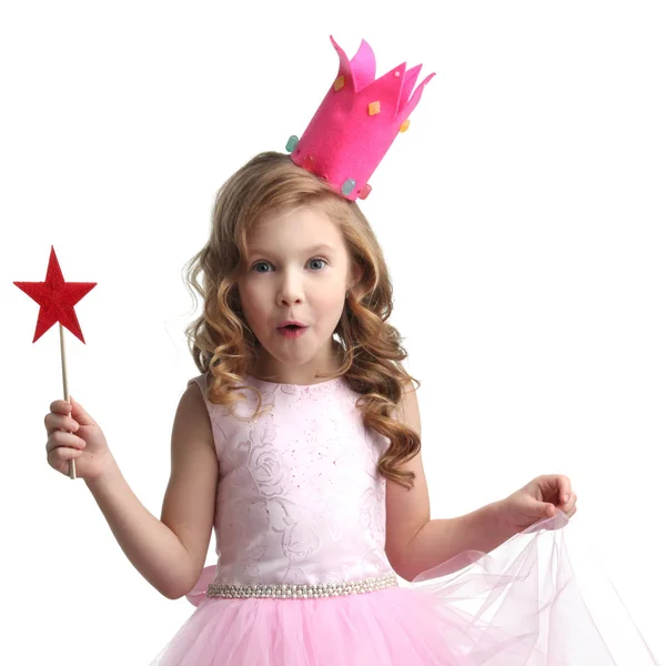 Little fairy with magic wand — Stock Photo, Image