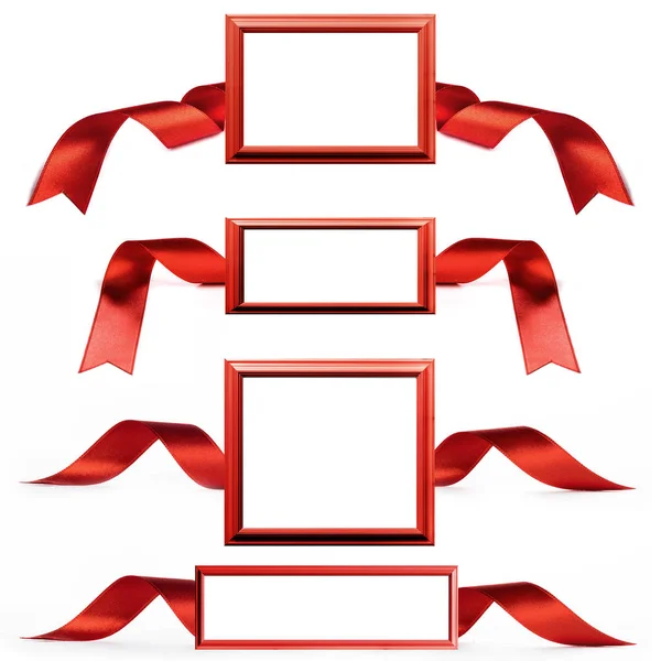 Picture frame and ribbon — Stock Photo, Image