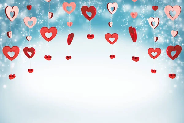 Red hearts background — Stock Photo, Image