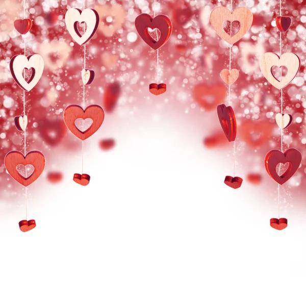 Red hearts background — Stock Photo, Image