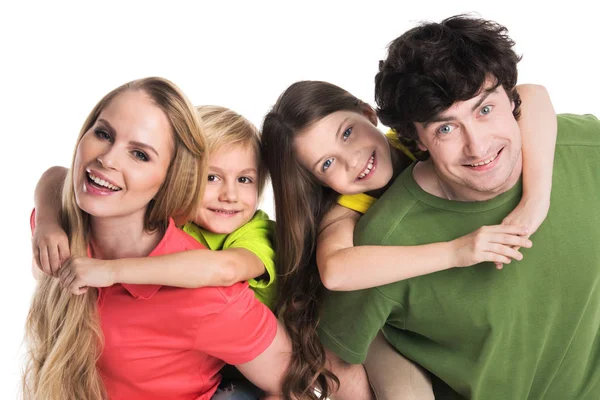 Retrato de familia con hijos — Foto de Stock