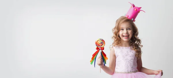 Candy princess with lollipop — Stock Photo, Image