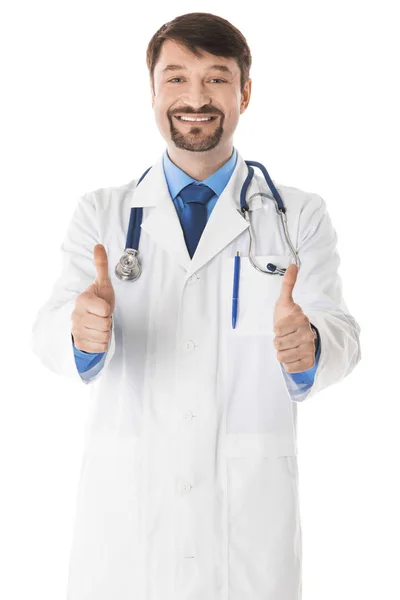 Läkare med tummen upp — Stockfoto