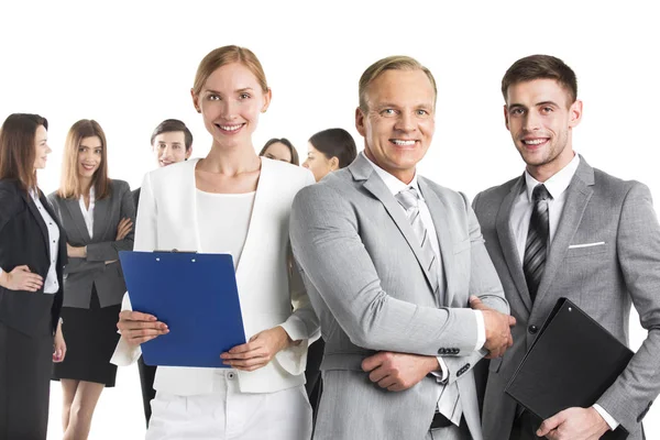 Líderes empresariais sorridentes — Fotografia de Stock