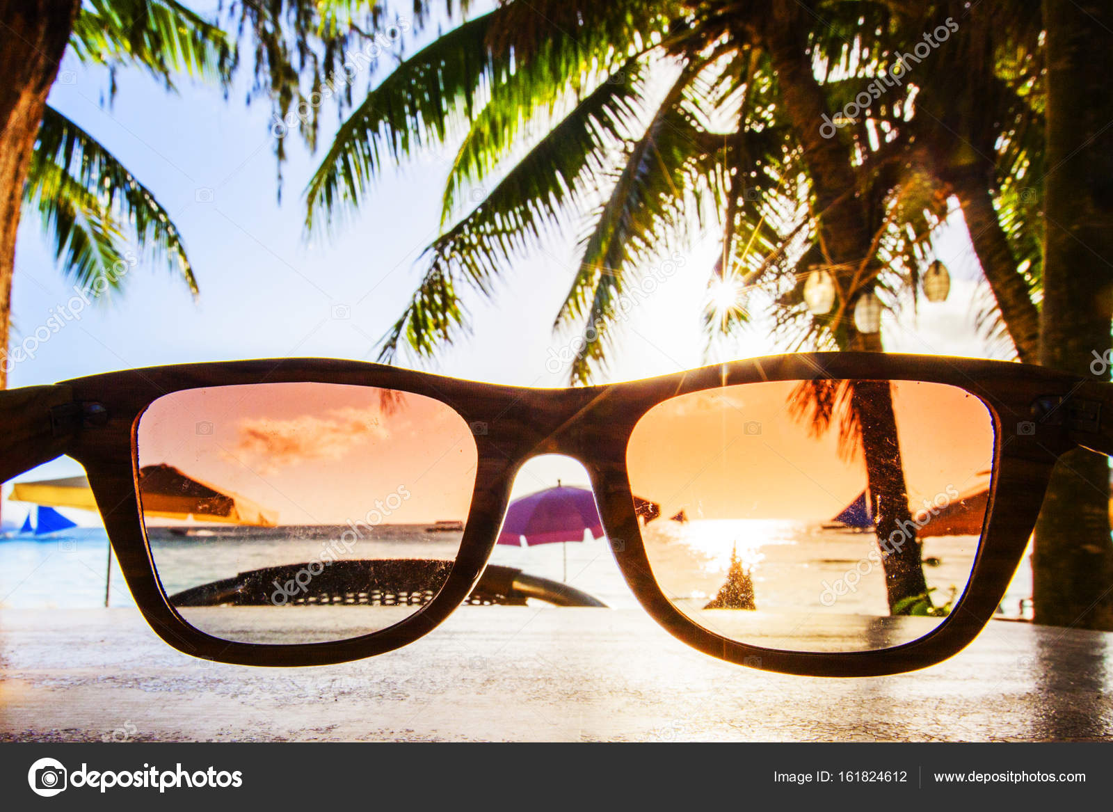 view through sunglasses