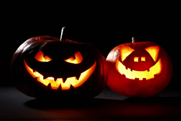 Cabezas de calabaza de Halloween — Foto de Stock