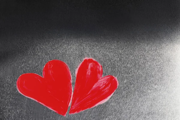 Abstrakt målade hjärtan — Stockfoto