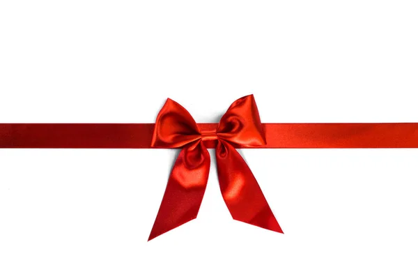 Arco de regalo rojo en blanco —  Fotos de Stock
