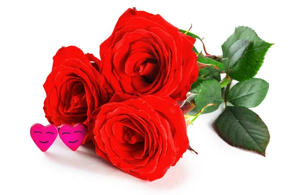 Rózsák és szívek — Stock Fotó