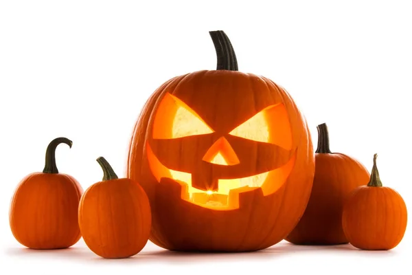 Halloween Pumpkins on white — Stock Photo, Image