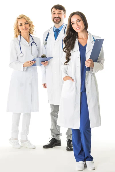 Portræt af læger på hvid - Stock-foto