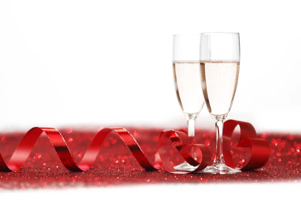 Champagne on glitters — Stock Photo, Image