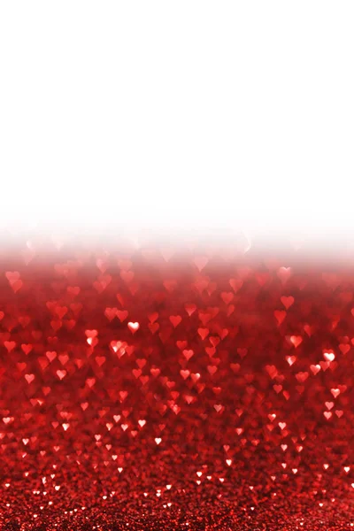 Kırmızı kalp bokeh arkaplan — Stok fotoğraf
