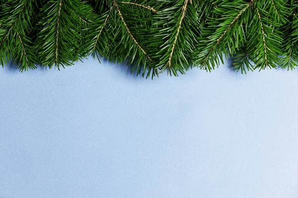 Різдвяний кордон з ялиновими гілками — стокове фото