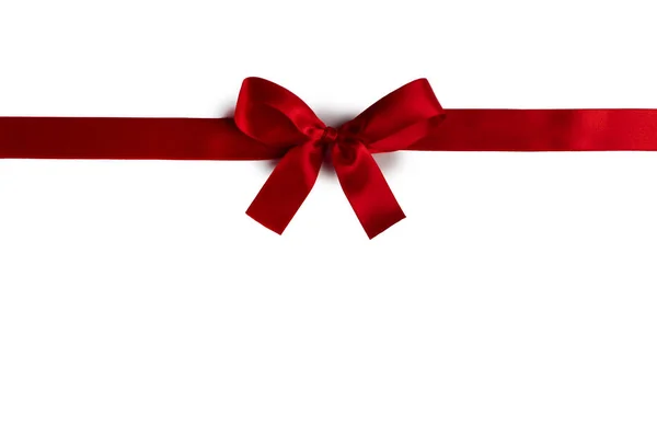 Set Red Ribbon Satin Bows Isolated on White Stock Photo - Image of gift,  packaging: 62749256