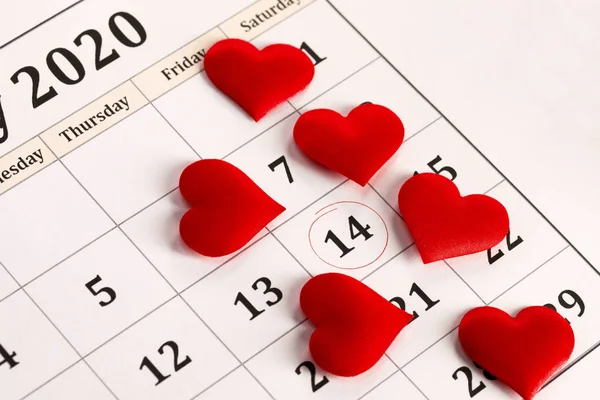 Valentinstag-Kalender — Stockfoto