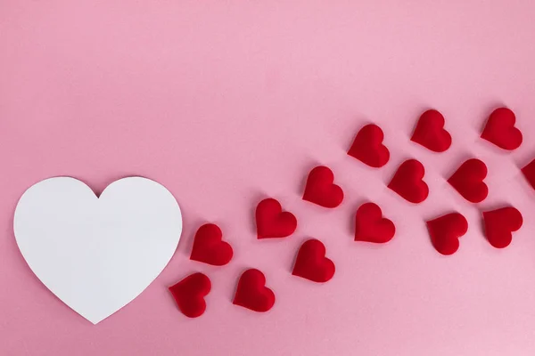 Valentim corações de dia em rosa — Fotografia de Stock