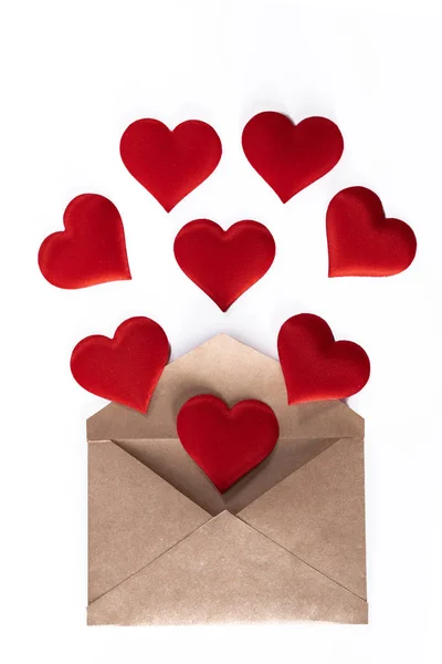 Любовное письмо ко Дню Святого Валентина — стоковое фото