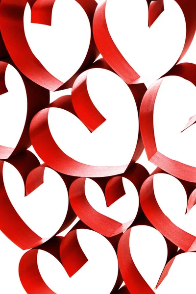 Rood lint hearts — Stockfoto