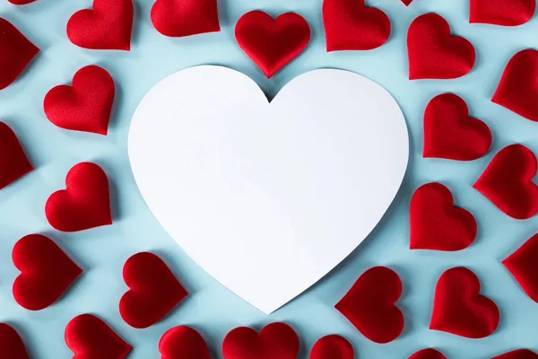 Sevgililer Günü Kalpleri maviye — Stok fotoğraf