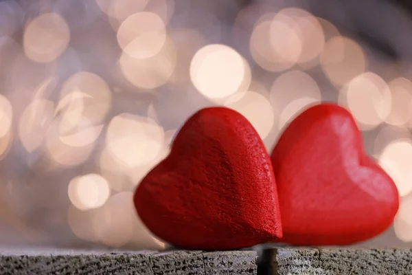 Κόκκινες καρδιές σύμβολο της αγάπης — Φωτογραφία Αρχείου