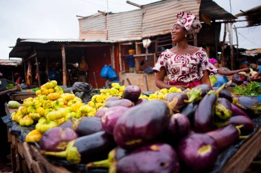 Bamako Pazar mutlu kadınla