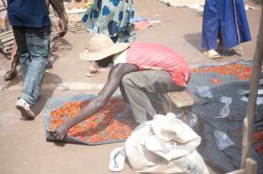 toplama ve gıda hazırlama Afrika insanlar