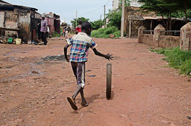 Bamako yaşayan Afrikalı Çocuk