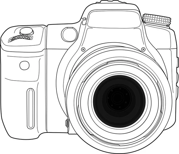 Photo camera vector draw — Stock Vector