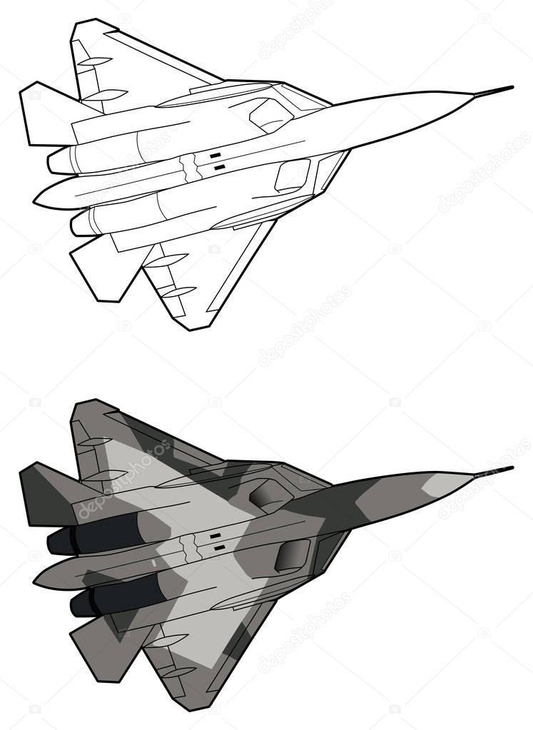 Modern Russian jet fighter aircraft.