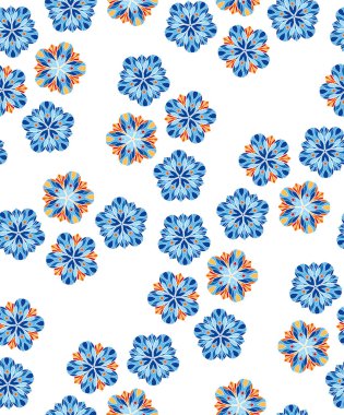 Vektör çiçeği pürüzsüz desen.