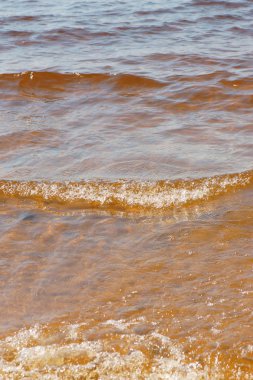 Dalga deniz kumsalda Üstten Görünüm