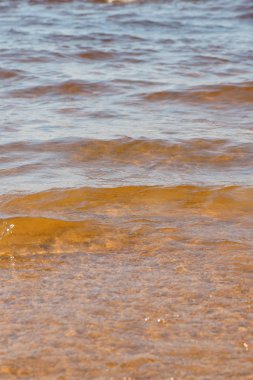 Dalga deniz kumsalda Üstten Görünüm