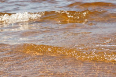 Dalga deniz kumsalda Üstten Görünüm