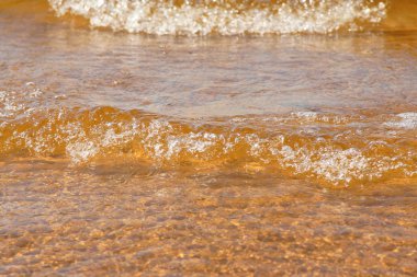 Dalga deniz kumsalda Üstten Görünüm