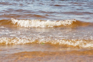 Dalga deniz kumsalda Üstten Görünüm