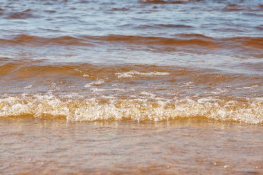 Dalga deniz kumsalda Üstten Görünüm