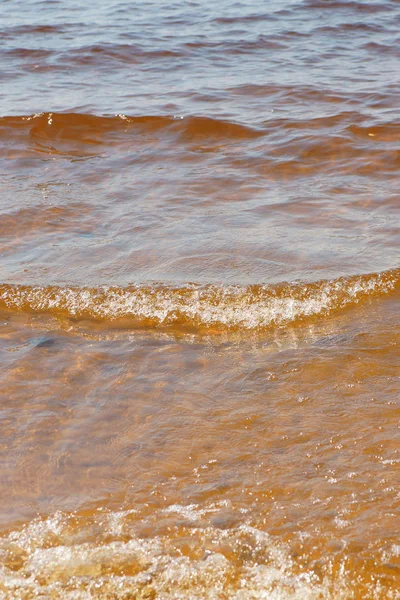 Dalga deniz kumsalda Üstten Görünüm